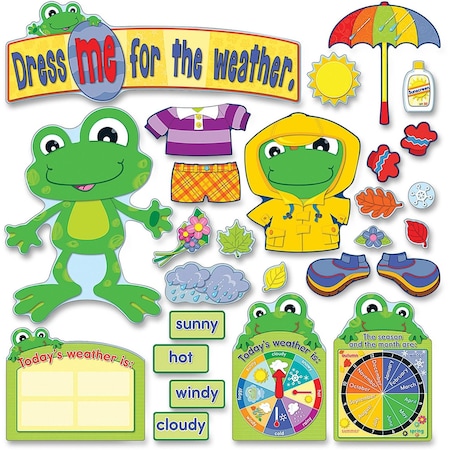 Carson Dellosa FUNky Frog Weather Bulletin Board Set 110208